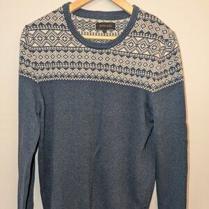 Men's RW & Co. Blue Pattern Sweater